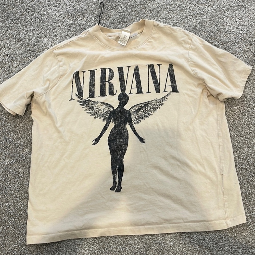 tan over sized tee from H&M